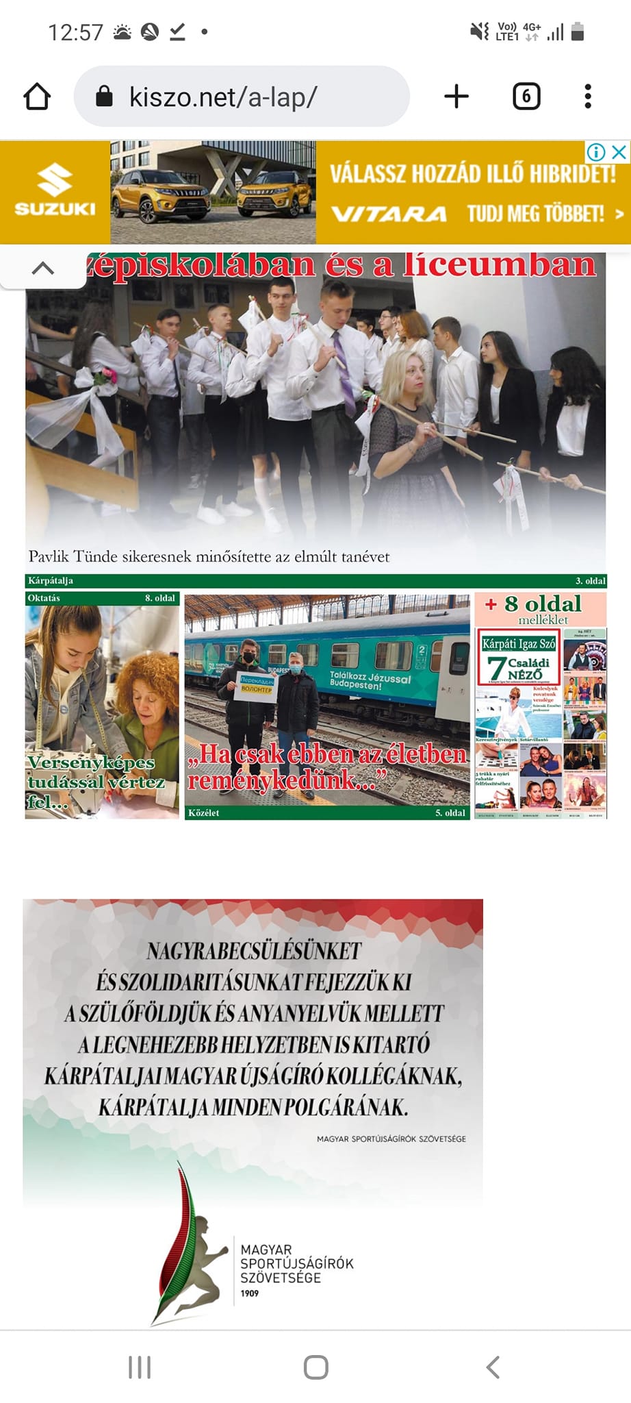 Kárpátaljai barátaink támogatásaa